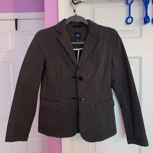 Gap striped grey fitted blazer